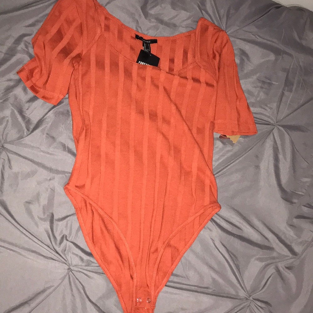 Forever 21 Knit bodysuit in Rust color